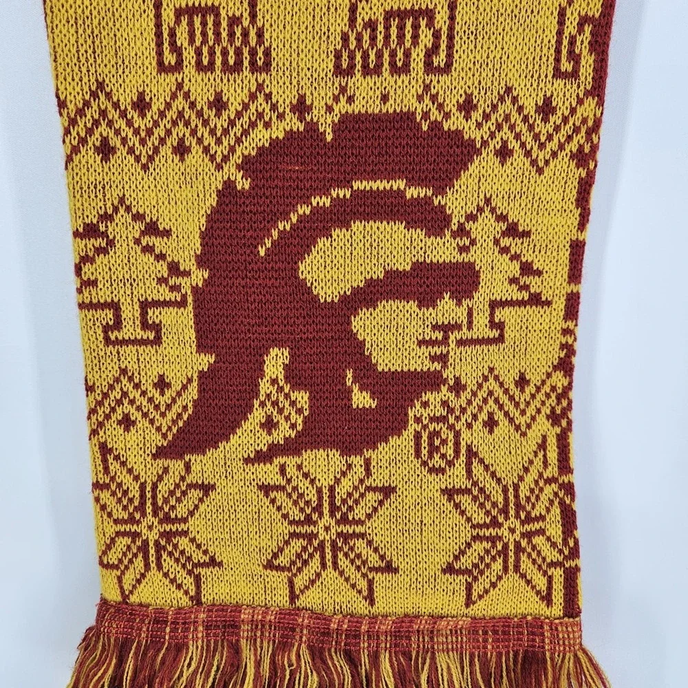 USC Trojans Red Yellow Logo NCAA College Scarf Winter